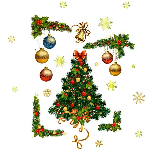 Merry Christmas Window Wall Decal Sticker Snowflake Santa Claus Home Xmas Decor Merry Christmas Window Wall Decal Sticker Snowflake Santa Claus Home Xmas Decor